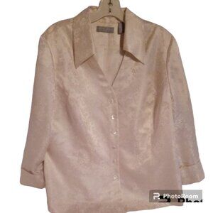 Kate Hill Woman silk blouse-jacket sz 16W